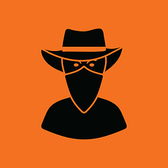 Image showing Cowboy with a scarf on face icon