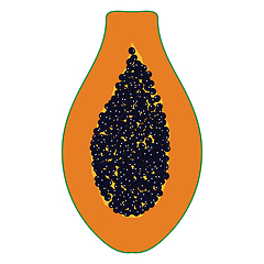 Image showing Flat design icon of Papaya in ui colors.