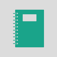 Image showing Exercise book with pen icon