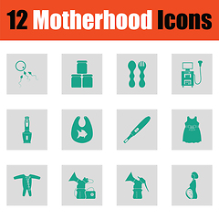 Image showing Motherhood icon set