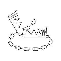 Image showing Icon of bear hunting trap