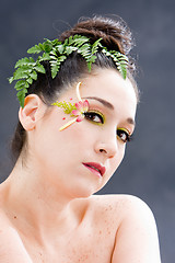 Image showing Flower eye makeup