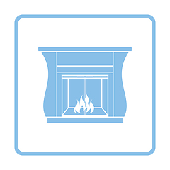 Image showing Fireplace with doors icon