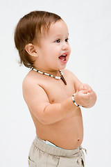 Image showing Topless toddler boy