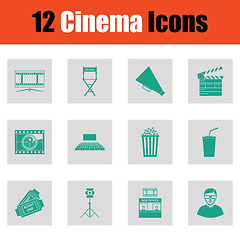 Image showing Set of cinema icons