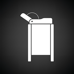 Image showing Baby swaddle table icon