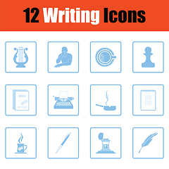 Image showing Set of writing icons