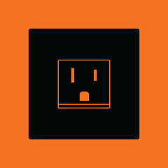 Image showing USA electrical socket icon