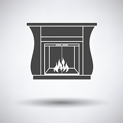 Image showing Fireplace with doors icon