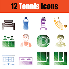 Image showing Tennis icon set