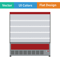 Image showing Supermarket refrigerator showcase icon