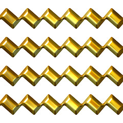 Image showing 3D Golden Zig Zag Texture