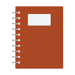 Image showing Exercise book with pen icon