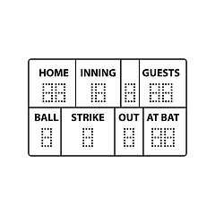Image showing Baseball scoreboard icon