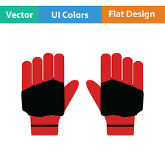 Image showing Pair of cricket gloves icon