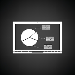 Image showing Laptop with analytics diagram icon