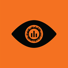 Image showing Eye with market chart inside pupil icon
