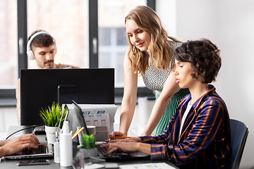 Image showing business team or startuppers working at office