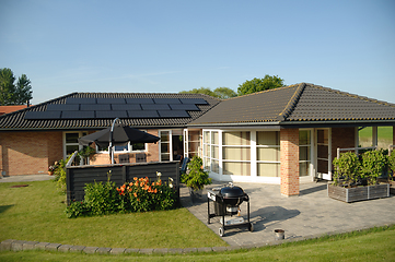 Image showing House with solar panels