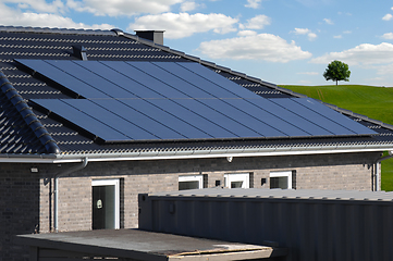 Image showing Solar panels on roof