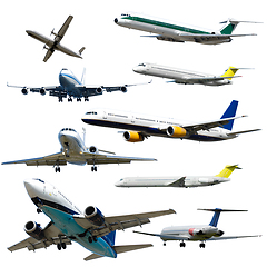 Image showing Plane collection isolated on a white background. High resolution