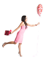 Image showing Happy valentine asian woman