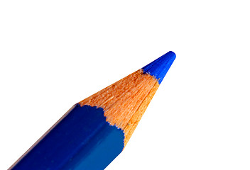 Image showing Blue pencil on white background with clipping path