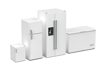Image showing Four different refrigerators