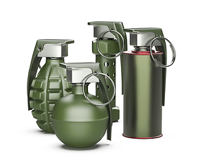 Image showing Four hand grenades