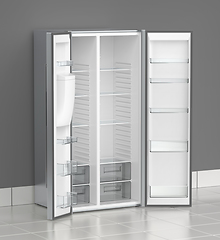 Image showing Empty big refrigerator