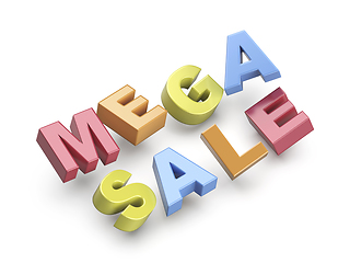 Image showing Mega sale promo text