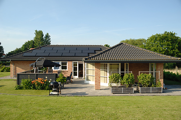 Image showing House with solar panels