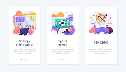 Image showing Computer games app interface template.