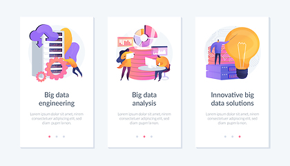 Image showing Big data app interface template.