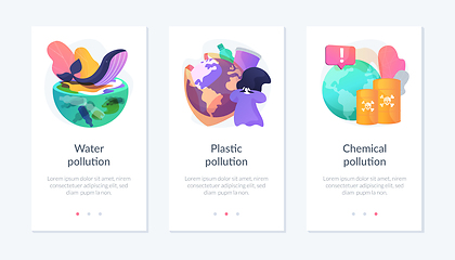 Image showing World contamination app interface template.