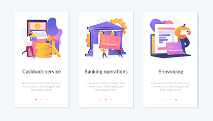 Image showing Banking and financial services app interface template.