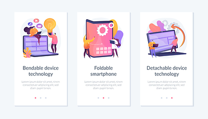 Image showing Innovative screen technologies app interface template.