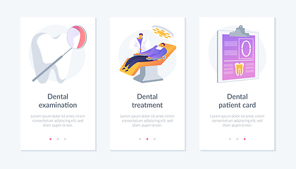 Image showing Dental care app interface template.