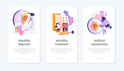 Image showing Infertility test and treatment app interface template.