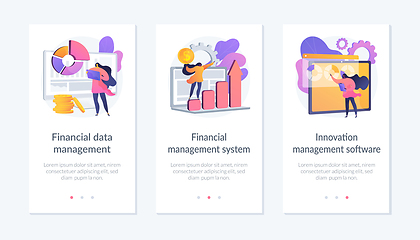 Image showing Financial and IT data software app interface template.