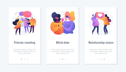 Image showing People relationship app interface template.