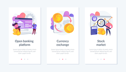 Image showing Financial system app interface template.