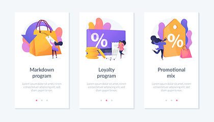 Image showing Sales promotions app interface template.