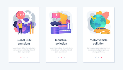 Image showing Polluting energy app interface template.