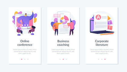 Image showing Business educationapp interface template.