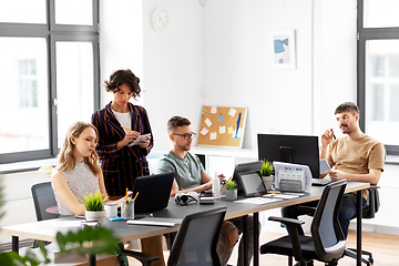 Image showing business team or startuppers working at office