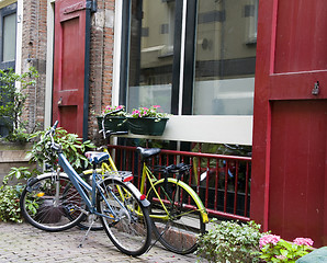 Image showing bicycles in amsterdam holland