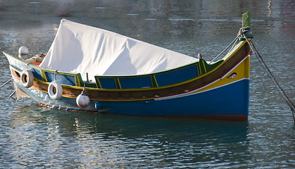 Image showing malta luzzu fishing boat