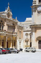 Image showing plaza san paul and st. paul's cathedral mdina malta 