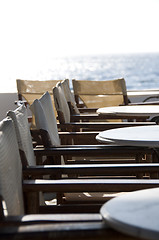 Image showing cafe setting by the sea